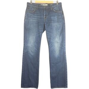 BKE Denim Derek Straight Mens Dark Wash Jeans Size 34x32